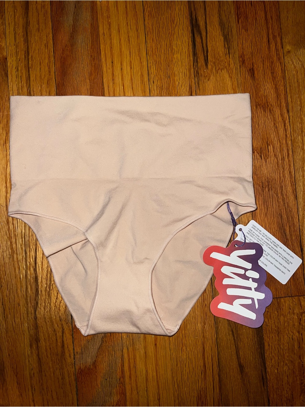 YITTY High-Rise Sculpting Bikini Bottoms in Blush Pink
